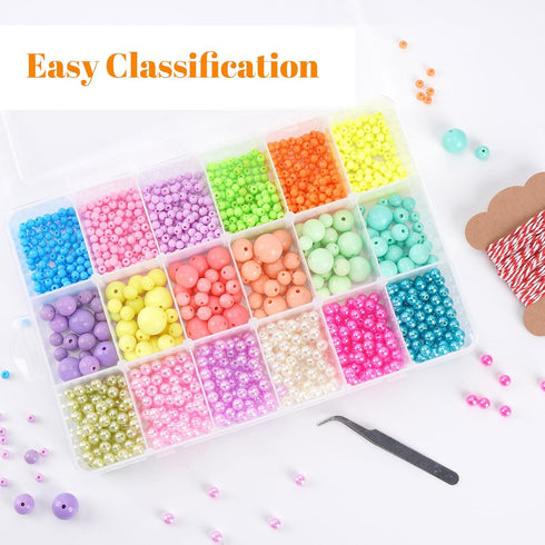 Extra Large 18 Grids Bead Storage Container Tackle Box, Bluedale Plastic Craft Organizer Compartment Box with Dividers for Jewelry, Art DIY, Washi...