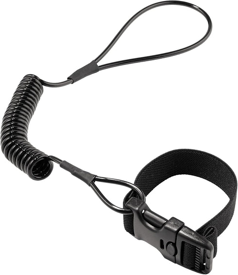 Coiled Lanyard with Buckle End, No Snag Design, Easily Attaches to Hard Hat, Tools, or Small Valuables, Weight Capacity 2lbs, Ergodyne Squids 3157...