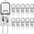 G4 Halogen Bulb 10W, Clear JC Type G4 Bi-Pin Halogen Light Bulbs, Dimmable AC/DC 12V Warm White Lamps for Landscape Lighting,Track Lighting, Home ...