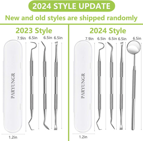 Dental Tools, Professional Teeth Cleaning Oral Care Hygiene Kit, Stainless Steel Dental Pick Tooth Scraper Tartar Plaque Remover for Dentist, Pers...