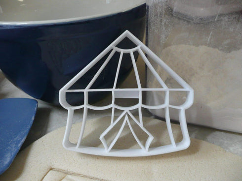 DETAILED CIRCUS TENT COOKIE CUTTER - White, Plastic, Hand Wash Only, Made in USA, PR2965...