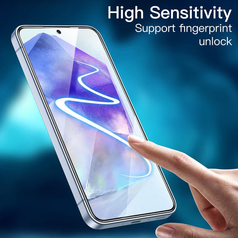 JETech Screen Protector for Samsung Galaxy A55 5G 6.6-Inch, 9H Tempered Glass Film, Anti-Scratch, HD Clear, 3-Pack...