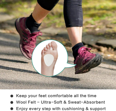 12-Piece Metatarsal Foot Pads for Pain Relief - 0.3 Inch Thick, Ball of Foot Cushions for Women and Men, Forefoot and Sole Support, Metatarsalgia ...