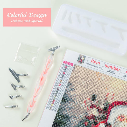 Sonsage Diamond Art Painting Resin Pen DIY 5D Red Diamonds Art Accessories and Tools Metal Tips Ergonomic Multi Refillable Applicator Holder Suppl...