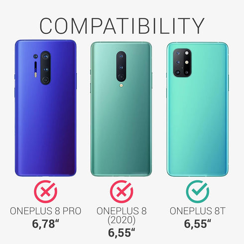 kwmobile Case Compatible with OnePlus 8T Case - Slim Protective TPU Silicone Phone Cover - Black...