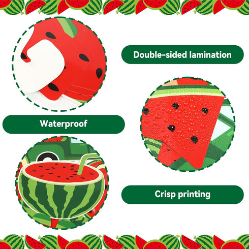 49 PCS Hello Summer Paper Bulletin Board Set Watermelon Classroom Decoration Back to School Cutouts Watermelon Bulletin Board Decor Classroom Deco...