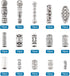 KISSITTY 150pcs/box 15 Style Antique Silver Tibetan Spacer Tube Beads Alloy Metal Charms for Bracelet Necklace Jewelry Making...