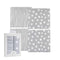 Changing Pad Cover Set | Cradle Sheet 2 Pack 100% Jersey Cotton Grey Abstract Stripes and Dots by Ely's & Co...
