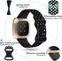 Maledan Compatible with Fitbit Sense Bands and Versa 3 / 4 Bands, Flexible Breathable Sport Waterproof Watch Strap for Women Men, Small Black/Plum...