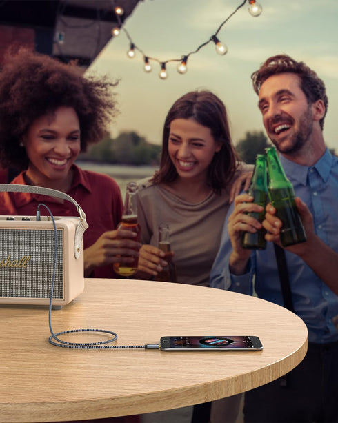 SNSNHI Aux Cord, Nylon Braided 3.5mm Audio Cable Aux Cable 1/8 Audio Cable 3.5mm Male to Male Aux Cord for Car,Headphones,Speaker,Soundbar -20FT...