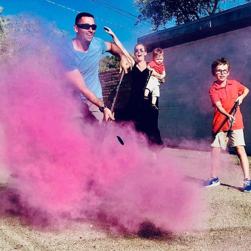 Gender Reveal Hockey Puck with Pink & Blue Powder | Ice Hockey Baby Reveal Party Supplies & Decorations Ideas for Babies Suprise Parties Ideas Exp...