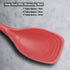 Large Silicone Cooking Spoon, Non-Stick Solid Spoon set with Deep Bolw and Measurement Mark for Mixing, Serving, Draining, Scooping, Scraping, Hea...