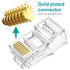 UTP RJ45 Connectors, Cat6 RJ45 Pass Through Plugs 50-Pack, Cat6 RJ45 Plugs with 50-Pack Strain Relief Boots for Solid or Standard Ethernet Cables,...