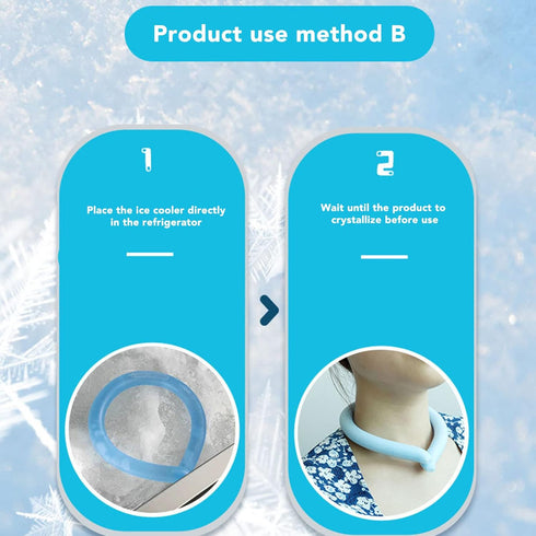 Neck Cooler,Wearable Hands Lasting Neck Cooling Tube Reusable Neck Cooling Ring Neck Cooler Tube for Summer Heat (Blue)...