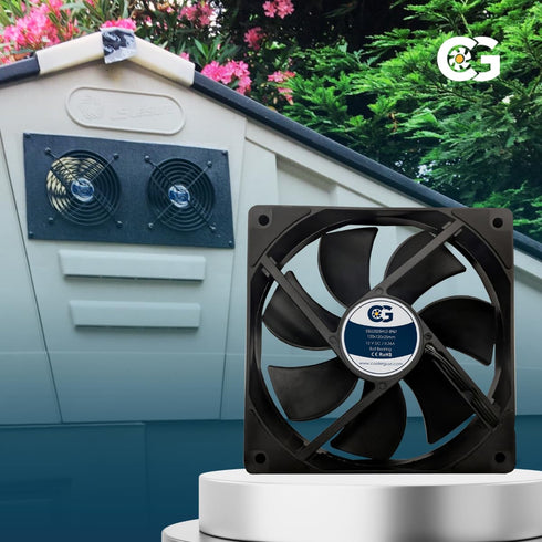 Coolerguys 12vDC Waterproof IP67 Fan (High Speed, 120x25mm)...