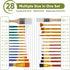 CONDA Paint Brushes Set of 50 Pieces Wooden Handles Brushes, Different Shapes Professional Art Paint Brushes for Oil, Acrylic Canvas and Watercolo...