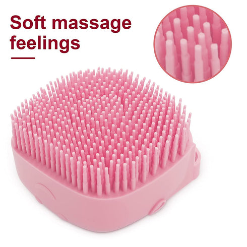 Pet Dog Cat Shedding Shampoo Brush Bath Massage Shower Bubbles Self Cleaning Dog Grooming Scrubber Brush for Bathing Hair Removal Soft Silicone Ru...