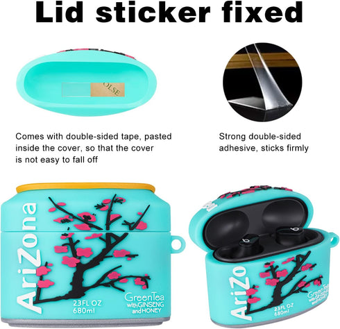 Jowhep Case for Beats Studio Buds Funny Unique 3D Design Cute Silicone Cover Fashion Kawaii Cool Fun Cartoon Wireless Powerbeats Cases for Beats E...