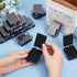BENECREAT 30pcs Black Plastic Brooch Storage Boxes, 2.6x1.7x0.88inch Small Jewelry Brooch Storage Holder with Protective Foam for Displaying Neckl...
