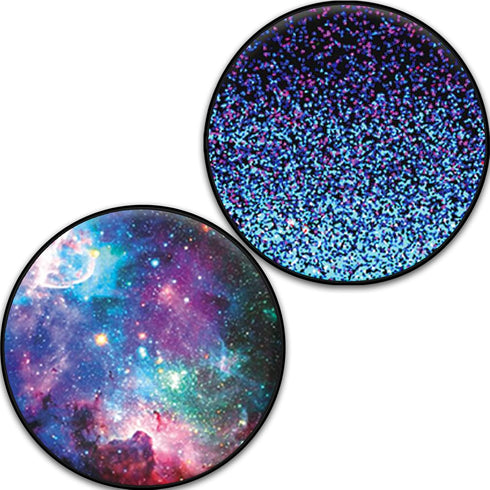 2 Pack Cell Phone Stand Foldable Expanding Phone Sockets Finger Grip Holder for Smartphone and Tablets - Nebula Galaxy+Glitter Blue...