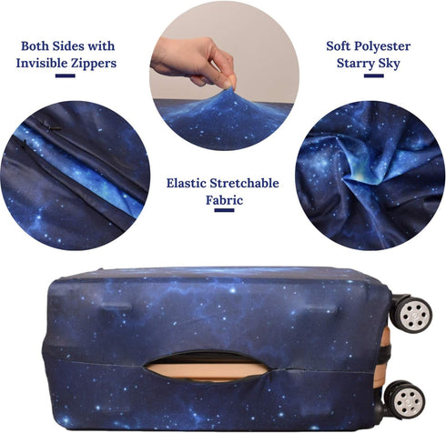 Luggage Cover,Washable Elastic Suitcase Cover Protector Galaxy, XL: Fit 29-30 Inch Luggage...