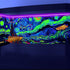 48X24IN Blacklight Vincent Van Gogh Black Light Aquarium Background, UV Fish Tank Background Art Star Oil Painting Terrarium Background with 10 EV...