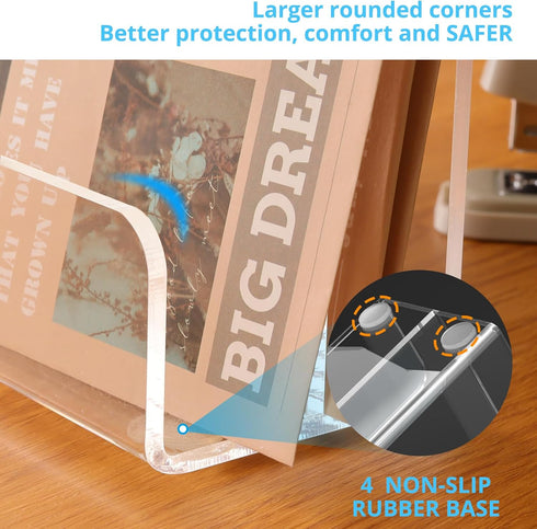Desk Mail Organizer, 2 Section Clear Acrylic File Holder Letter Organizer, Vertical Lightweight Modern Envelope Holder Desk Accessories & Workspac...