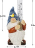 FORUP Resin Gnome Rain Gauges, Resin Gnome Garden Statue with a Plastic Rain Gauge, Hand Painted Gnome Sculpture Water Gauge for Rain...