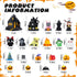Soaoo 20 Pcs Halloween Miniature Figurines Resin Pumpkin Ghost Ornaments Halloween Garden Miniature Landscape for Halloween Party Village Bonsai C...