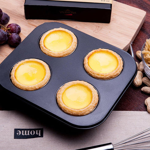 4 Cup Muffin Pan 2 Pcs (8.5 X 7.48 Inch) Air Fryer Small Oven Cupcake Baking Pan Non Stick No Toxic Bakeware...