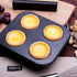4 Cup Muffin Pan 2 Pcs (8.5 X 7.48 Inch) Air Fryer Small Oven Cupcake Baking Pan Non Stick No Toxic Bakeware...