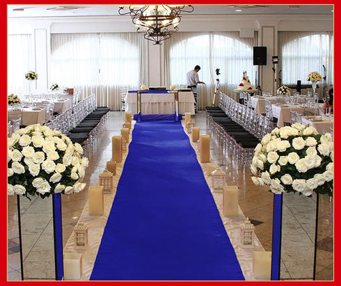 Aisle Runners Wedding Royal Blue Aisle Runner Carpet Rugs for Step and Repeat Display, Ceremony Party and Events Decoration 2ft Wide x 15 ft Long...
