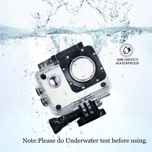 VVHOOY Waterproof Case Compatible with AKASO EK7000 EK5000/REMALI CaptureCam/Apexcam/Vemont/EKEN H9R/HLS/Jadfezy Action Camera Underwater Dive Hou...