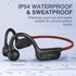Bone Conduction Headphones with Noise-Canceling MIC, Bluetooth Waterproof Sport Headphones, Open Ear Stereo Headphones up to 10H Playtime, Wireles...