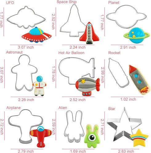 HENGYID Animal Cookie Cutter Set - 9 PCS Stainless Steel Shaped Cookie Candy Food Cutters Molds for DIY, Kitchen, Baking, Cake, Holiday Celebratio...