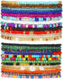 24Pcs Colorful Beaded Anklets Boho Handmade Beaded African Anklets Multicolor Seed Beads Stretch Ankle Bracelets for Women Elastic Foot and Hand C...