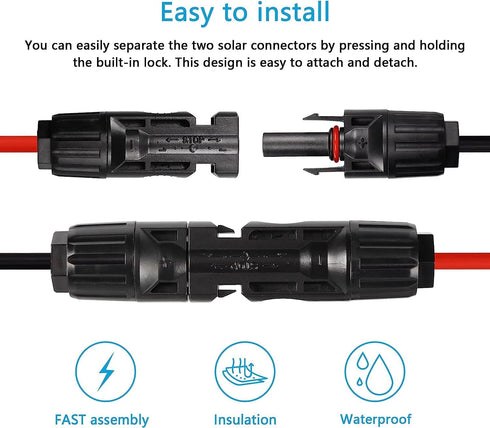 CERRXIAN 16.4FT/5M 12AWG Solar Panel Connector to XT60i Female Solar Panel Power Cable for Solar Panel,RV Portable Power Station,Portable Power St...