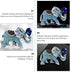 Amosfun Elephant Brooch Pin Rhinestone Crystal Elephant With Balloons Breastpin Broach Jewelry Gift for Woman Blue...