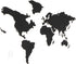 Navaris Cork Board World Map - Self-Adhesive Corkboard Continents for Wall to Pin, Plan, Document Travels - with 18 Cork Pieces and 10 Pins - Blac...