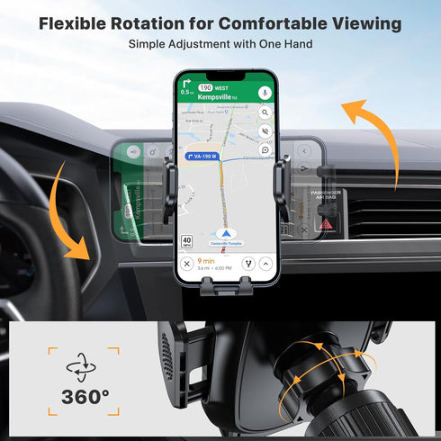 Miracase Phone Holders for Your Car with Newest Metal Hook Clip, Air Vent Cell Phone Car Mount, Hands Free Universal Automobile Cradle Fit for iPh...