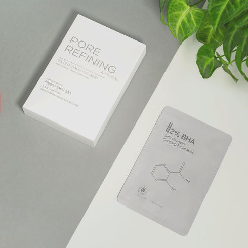 A TYPICAL Pore Refining Skin Care Fiber Face Mask Set Infused with 2% Salicylic Acid- Hydrating Facial Mask to Remove Acne, Unclog Pores, Moisturi...