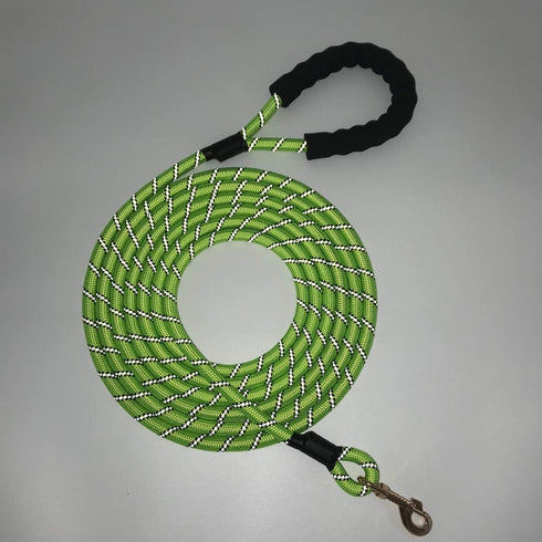 Nylon Strong Dog Rope Lead Reflective Training Dog Leash with Soft Handle 5-20 FT Long Green (Dia:0.5" 8FT)...