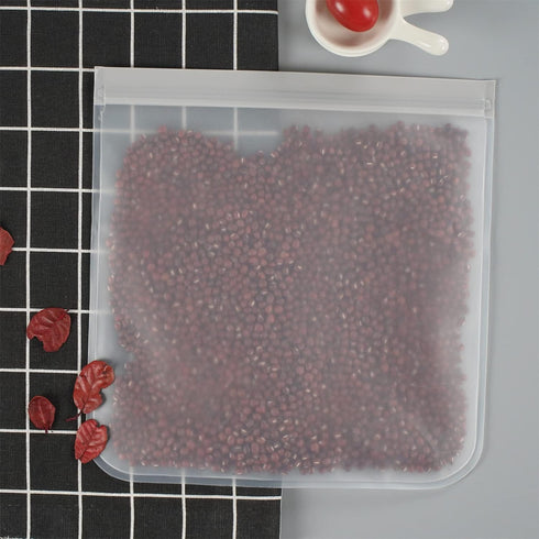 6 Pack BPA FREE Reusable silicone freezer bags, Extra Thick Reusable Storage Bags Leakproof Silicone and Plastic Free for Marinate Meats, Cereal, ...