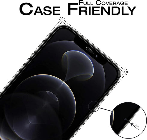 iTedel Bundle with 2 Pack iPhone 12 Pro Screen Protectors & 2 Pack Camera Lens Protectors Premium Series Full Coverage Tempered Glass Easy Install...