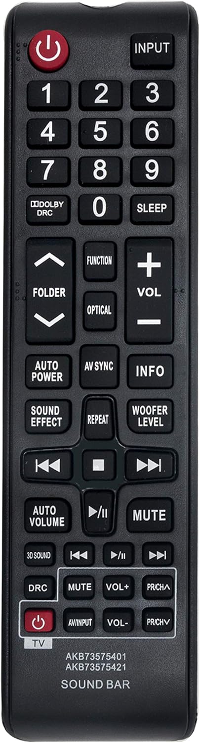 AKB73575421 AKB73575401 Replace Remote fit for LG Home Theater Soundbar NB3532A NB3530ANB NB4530B NB2520A NB3520A NB3520A NB2338A NB3740A NB3520A ...