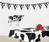 Cow Print Pennant Banner Party Accessory (1 count) (1/Pkg)...