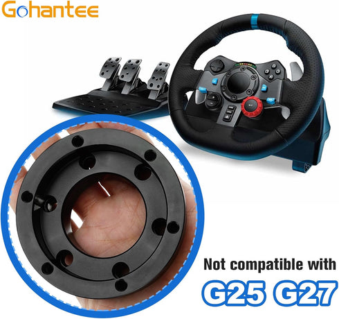 gohantee 70mm Steering Wheel Adapter Plate, Compatible with Logitech G29 G920 G923, Upgrade Racing Car Game Wheel Adapter, Aftermarket Steering Wh...