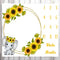 Sunflower Baby Age Blanket, Cartoon Elephant White Baby Growth Chart Memory Blanket, 48x40 Inch Newborn Swaddling Blanket Monthly Baby Milestone B...