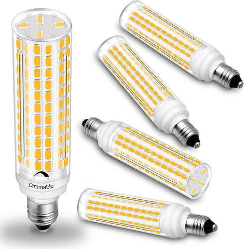 JDE11 LED Bulb 100W Halogen Bulbs Equivalent,T4 Mini Candelabra E11 LED Bulb Dimmable,Warm White 3000K,10W 1000LM JDE11 120V 100W LED for Ceiling ...