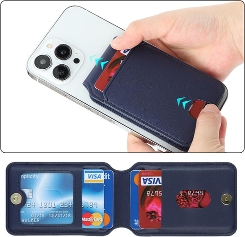 Cavor Magsafe Wallet for Apple Wallet Magsafe Magnetic Phone Magsafe Wallet 14 Pro Max/14 Pro/14/14 Plus/13/12 MagSafe Card Holder,Phone Case Cred...